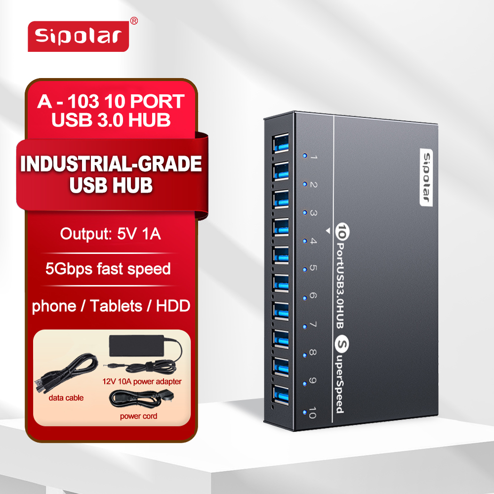 A103 Sipolar  10 Port   Usb Hu - Usb Hub 评论和价格