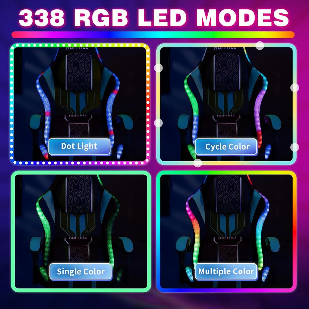 Gaming Chair with LED Lights S - Bluetooth Speaker 评论和价格