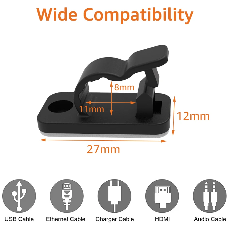 10/50PCS Cable Organizer Clips - Cable Organizer 评论和价格