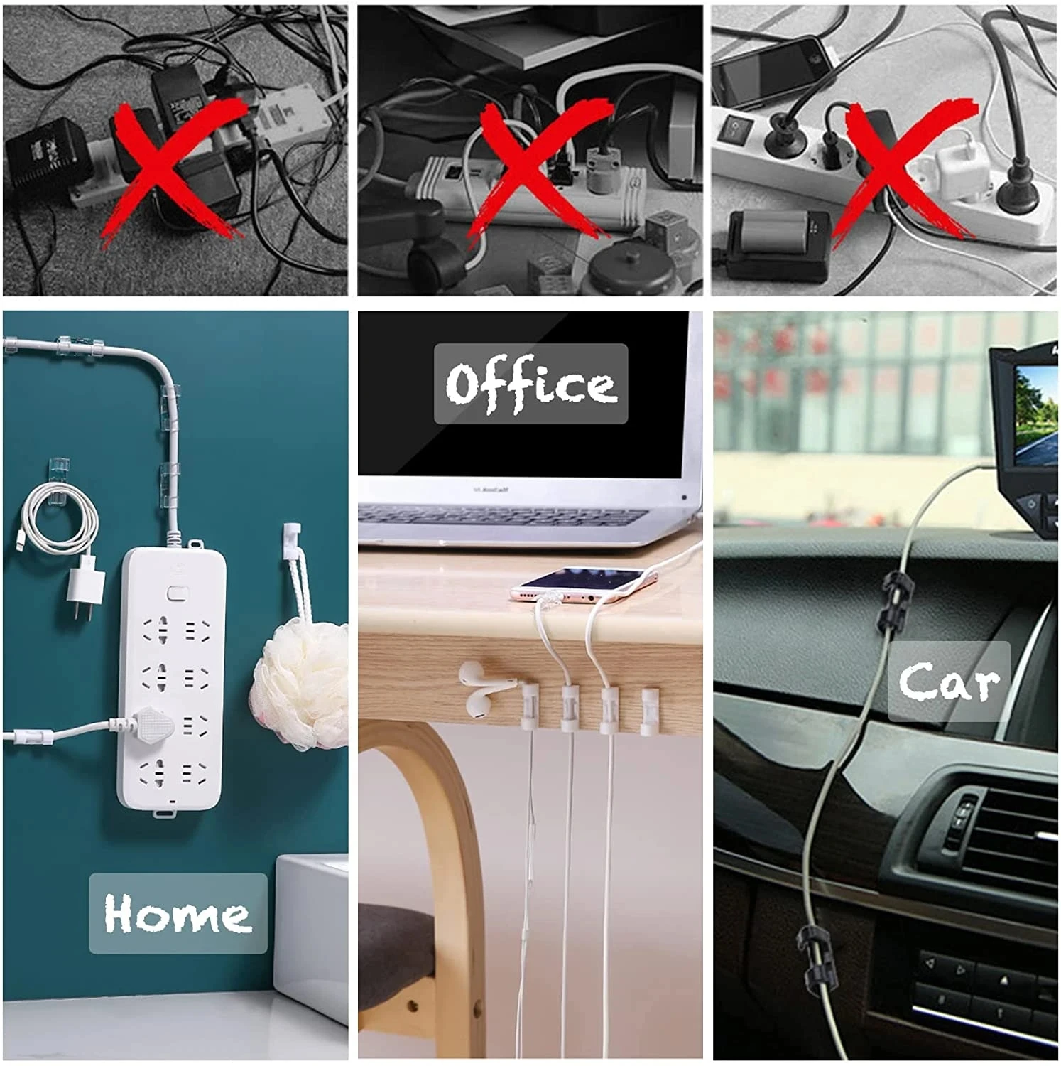 small Cable Organizer Clips Wi - Cable Organizer 评论和价格