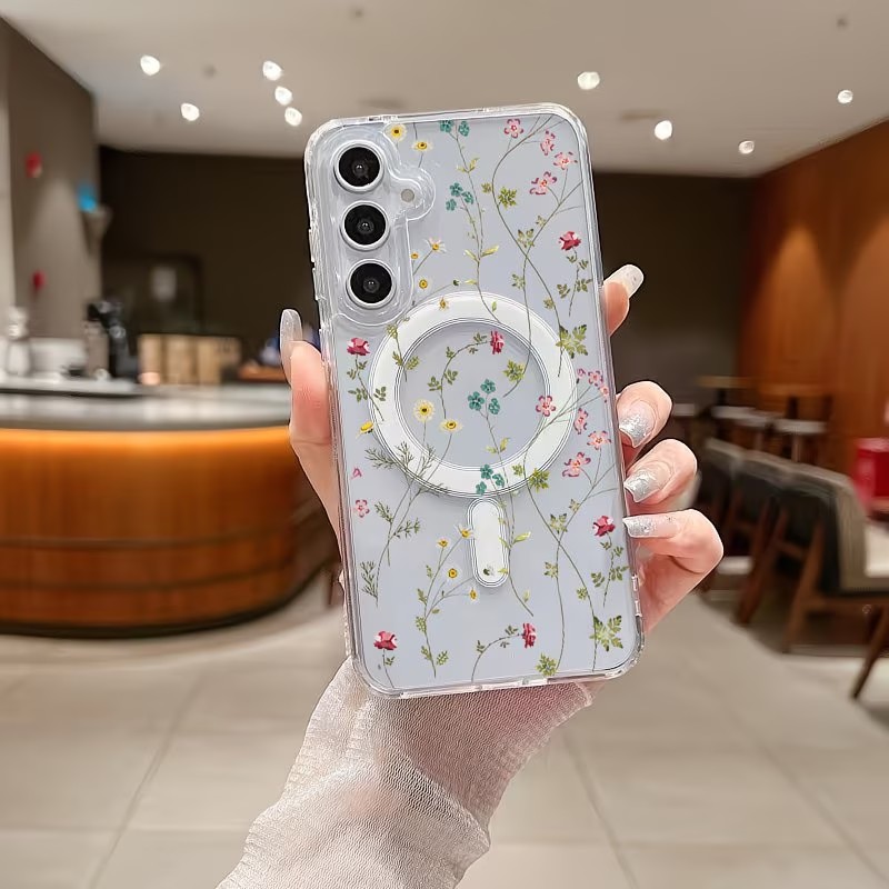 Floral Pattern Magnetic Phone  - Wireless Charger 评论和价格