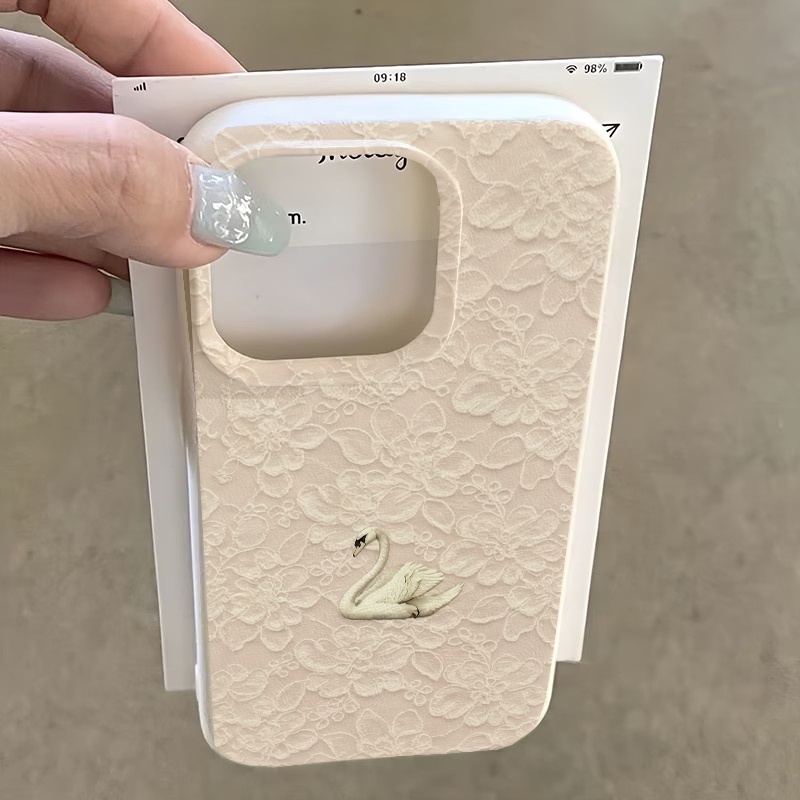 Lace Swan Pattern Lychee Textu - Usb Charger 评论和价格
