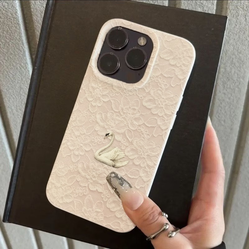Lace Swan Pattern Lychee Textu - Usb Charger 评论和价格