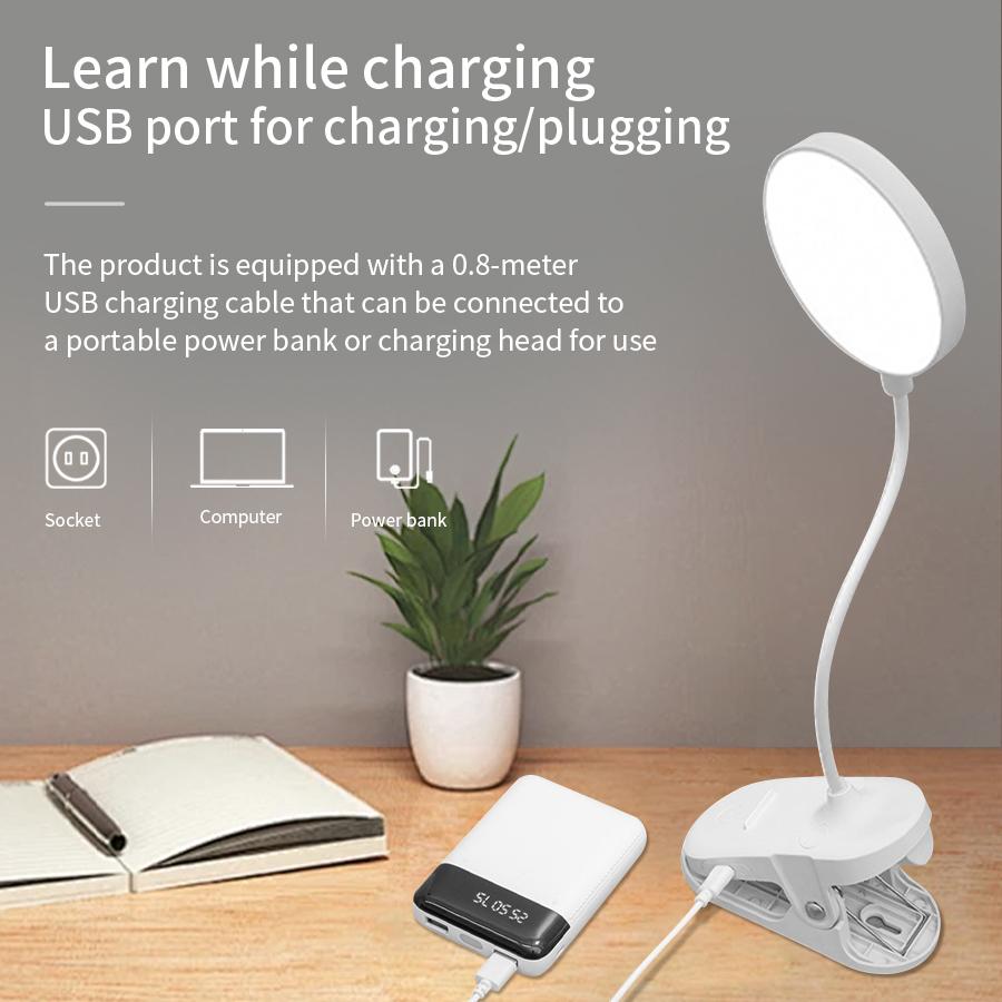 LED Clip Desk Lamp 360° Flexib - Phone Holder 评论和价格