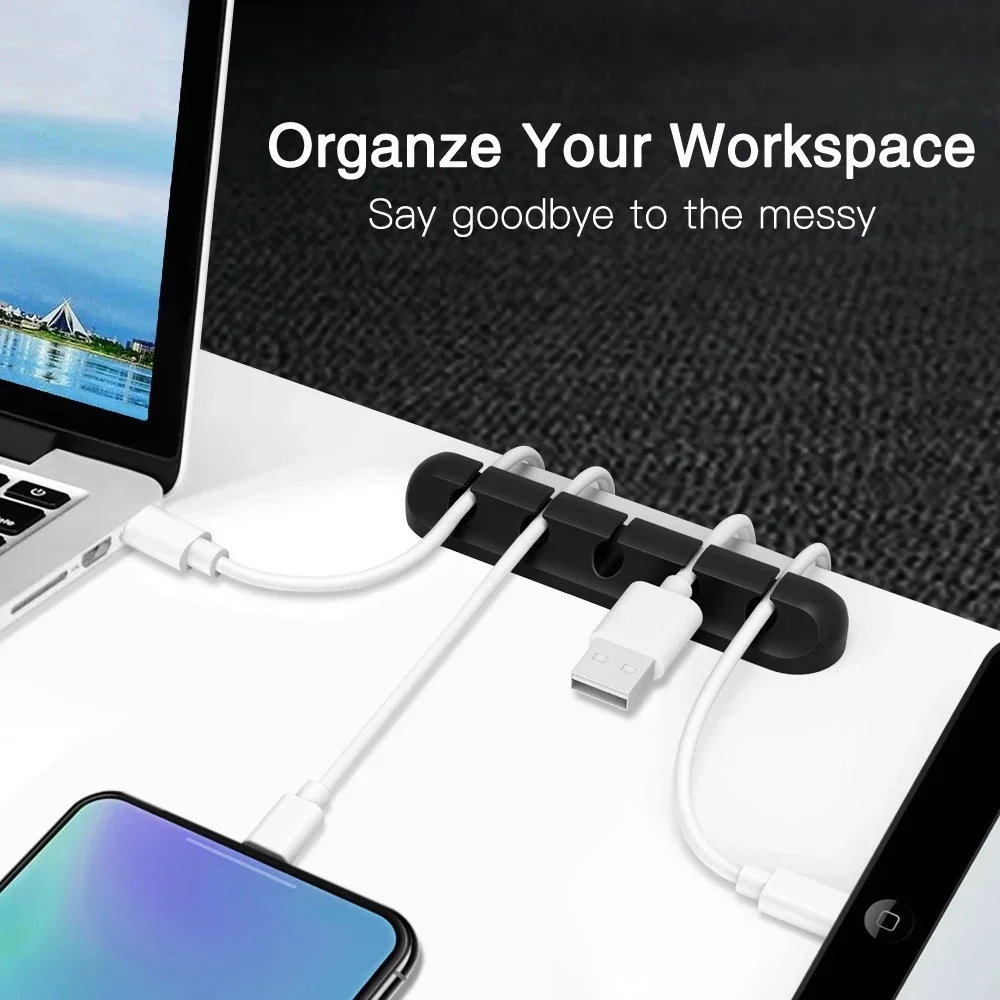 Silicone USB Cable Organizer U - Cable Organizer 评论和价格